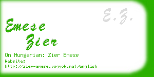 emese zier business card